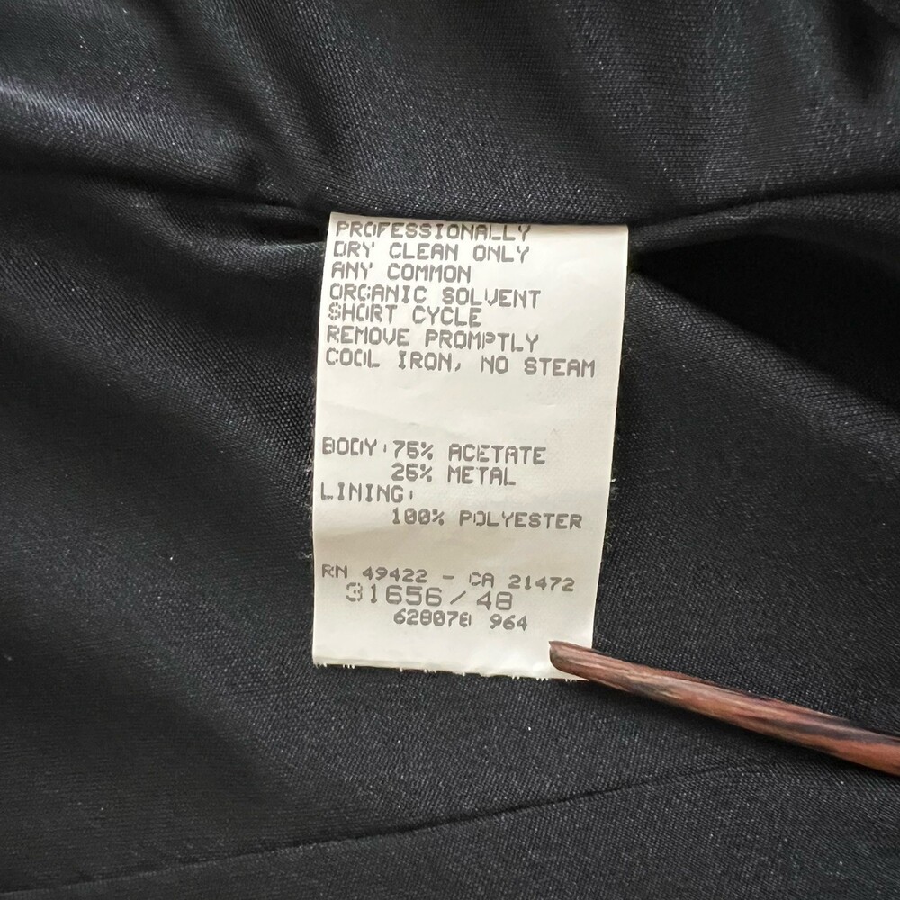 Vtg 90s Y2K Gunne Sax Jessica McClintock Maxi Dress Prom Gown Blk Silver 5/6 - Picture 10 of 11